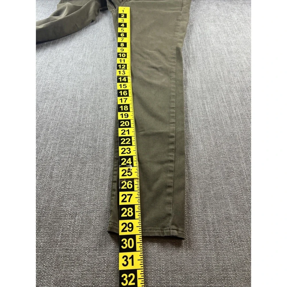 Polo Ralph Lauren Olive Green Denim Tompkins Skinny Jeans Mens 29 Pants MidRise